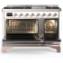 Ilve Majestic III Collection UM48FNR3WHP - Majestic III 48 inch Dual Fuel Range