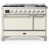 Ilve Majestic III Collection UM48FQNR3AWC - 48 Inch Freestanding Solid Door Dual Fuel Range