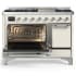 Ilve Majestic III Collection UM48FQNR3AWC - 48 Inch Freestanding Solid Door Dual Fuel Range