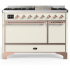 Ilve Majestic III Collection UM48FQNR3AWPLP - 48 Inch Freestanding Solid Door Dual Fuel Range