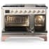 Ilve Majestic III Collection UM48FQNR3AWPLP - 48 Inch Freestanding Solid Door Dual Fuel Range