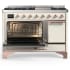 Ilve Majestic III Collection UM48FQNR3AWPLP - 48 Inch Freestanding Solid Door Dual Fuel Range