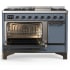 Ilve Majestic III Collection UM48FQNR3BGB - 48 Inch Freestanding Solid Door Dual Fuel Range