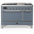 Ilve Majestic III Collection UM48FQNR3BGC - 48 Inch Freestanding Solid Door Dual Fuel Range