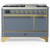 Ilve Majestic III Collection UM48FQNR3BGG - 48 Inch Freestanding Solid Door Dual Fuel Range