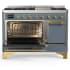 Ilve Majestic III Collection UM48FQNR3BGG - 48 Inch Freestanding Solid Door Dual Fuel Range
