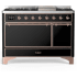 Ilve Majestic III Collection UM48FQNR3BKPLP - 48 inch Dual Fuel Range