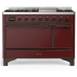 Ilve Majestic III Collection UM48FQNR3BUB - 48 Inch Freestanding Solid Door Dual Fuel Range