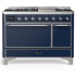 Ilve Majestic III Collection UM48FQNR3MBC - 48 Inch Freestanding Solid Door Dual Fuel Range