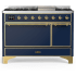 Ilve Majestic III Collection UM48FQNR3MBG - 48 Inch Freestanding Solid Door Dual Fuel Range