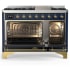 Ilve Majestic III Collection UM48FQNR3MBG - 48 Inch Freestanding Solid Door Dual Fuel Range