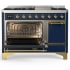 Ilve Majestic III Collection UM48FQNR3MBG - 48 Inch Freestanding Solid Door Dual Fuel Range