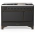 Ilve Majestic III Collection UM48FQNR3MGBLP - 48 Inch Freestanding Dual Fuel Range