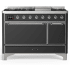 Ilve Majestic III Collection UM48FQNR3MGC - 48 Inch Freestanding Dual Fuel Range