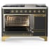 Ilve Majestic III Collection UM48FQNR3MGG - 48 Inch Freestanding Solid Door Dual Fuel Range