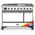 Ilve Majestic III Collection UM48FQNR3RAB - 48 Inch Freestanding Dual Fuel Range
