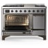 Ilve Majestic III Collection UM48FQNR3SSB - 48 Inch Freestanding Dual Fuel Range
