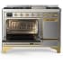 Ilve Majestic III Collection UM48FQNR3SSG - 48 Inch Freestanding Dual Fuel Range