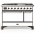 Ilve Majestic III Collection UM48FQNR3WHB - 48 inch Dual Fuel Range