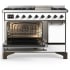 Ilve Majestic III Collection UM48FQNR3WHB - 48 inch Dual Fuel Range