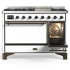 Ilve Majestic III Collection UM48FQNR3WHB - 48 inch Dual Fuel Range
