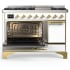 Ilve Majestic III Collection UM48FQNR3WHGLP - 48 Inch Freestanding Dual Fuel Range