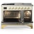 Ilve Majestic III Collection UM48FSNR3AWGLP - 48 Inch Dual Fuel Range with 5 Sealed Burners, Griddle, Frenchtop