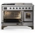 Ilve Majestic III Collection UM48FSNR3SSB - Majestic III 48 inch Dual Fuel Range