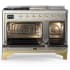Ilve Majestic III Collection UM48FSNR3SSG - Majestic III 48 inch Dual Fuel Range
