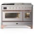 Ilve Majestic III Collection UM48FSNR3SSPLP - Majestic III 48 inch Dual Fuel Range