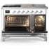 Ilve Majestic III Collection UM48FSNR3WHCLP - Majestic III 48 inch Dual Fuel Range