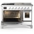 Ilve Majestic III Collection UM48FSNR3WHC - Majestic III 48 inch Dual Fuel Range