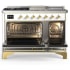 Ilve Majestic III Collection UM48FSNR3WHGLP - Majestic III 48 inch Dual Fuel Range