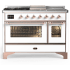 Ilve Majestic III Collection UM48FSNR3WHPLP - Majestic III 48 inch Dual Fuel Range