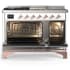 Ilve Majestic III Collection UM48FSNR3WHP - Majestic III 48 inch Dual Fuel Range