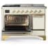 Ilve Majestic III Collection UM48FSQNR3AWGLP - 48 inch Dual Fuel Range