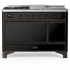 Ilve Majestic III Collection UM48FSQNR3BKBLP - Majestic III 48 inch Dual Fuel Range