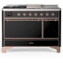Ilve Majestic III Collection UM48FSQNR3BKP - Majestic III 48 inch Dual Fuel Range