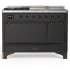 Ilve Majestic III Collection UM48FSQNR3MGBLP - Majestic III 48 inch Dual Fuel Range