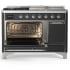 Ilve Majestic III Collection UM48FSQNR3MGCLP - 48 Inch Dual Fuel Range with 5 Sealed Burners, Griddle, Frenchtop