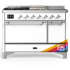 Ilve Majestic III Collection UM48FSQNR3RACLP - Majestic III 48 inch Dual Fuel Range