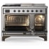 Ilve Majestic III Collection UM48FSQNR3SSBLP - Majestic III 48 inch Dual Fuel Range