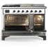 Ilve Majestic III Collection UM48FSQNR3WHB - Majestic III 48 inch Dual Fuel Range