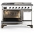 Ilve Majestic III Collection UM48FSQNR3WHB - Majestic III 48 inch Dual Fuel Range