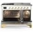 Ilve Majestic III Collection UM48FSQNR3WHGLP - Majestic III 48 inch Dual Fuel Range