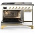Ilve Majestic III Collection UM48FSQNR3WHGLP - Majestic III 48 inch Dual Fuel Range