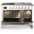Ilve Majestic III Collection UM48FSQNR3WHPLP - Majestic III 48 inch Dual Fuel Range