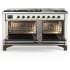 Ilve Majestic III Collection UM60FNR3AWBLP - Majestic III 60 inch Dual Fuel Range