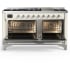 Ilve Majestic III Collection UM60FNR3AWC - Majestic III 60 inch Dual Fuel Range