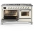 Ilve Majestic III Collection UM60FNR3AWC - Majestic III 60 inch Dual Fuel Range